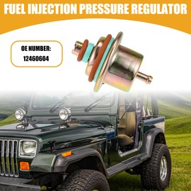 Partuto Fuel Injection Pressure Regulator 12460604 - Car Fuel Pressure Regulator Gas - for Jeep Wrangler 1991-1995 Metal Bronze Tone with Ring - 1 Pc
