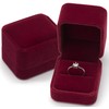 POKOFO Classic Velvet Engagement Ring Box Earring Jewelry Case Gift