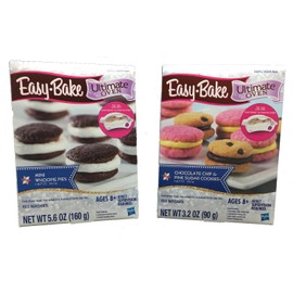 Easy Bake Chocolate Chip & Pink Sugar Cookies and Mini Whoopie Pies - 2 Refill Mix Packs