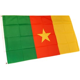 NWFlags Cameroon Flag 5ft x 3ft 75d Premium Polyester Suitable For Flagpoles | Strong Polyester 5x3 foot material flag with Eyelets