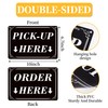 1Pack Order Here Pick Up Here Signs, Double-Sided Durable PVC
