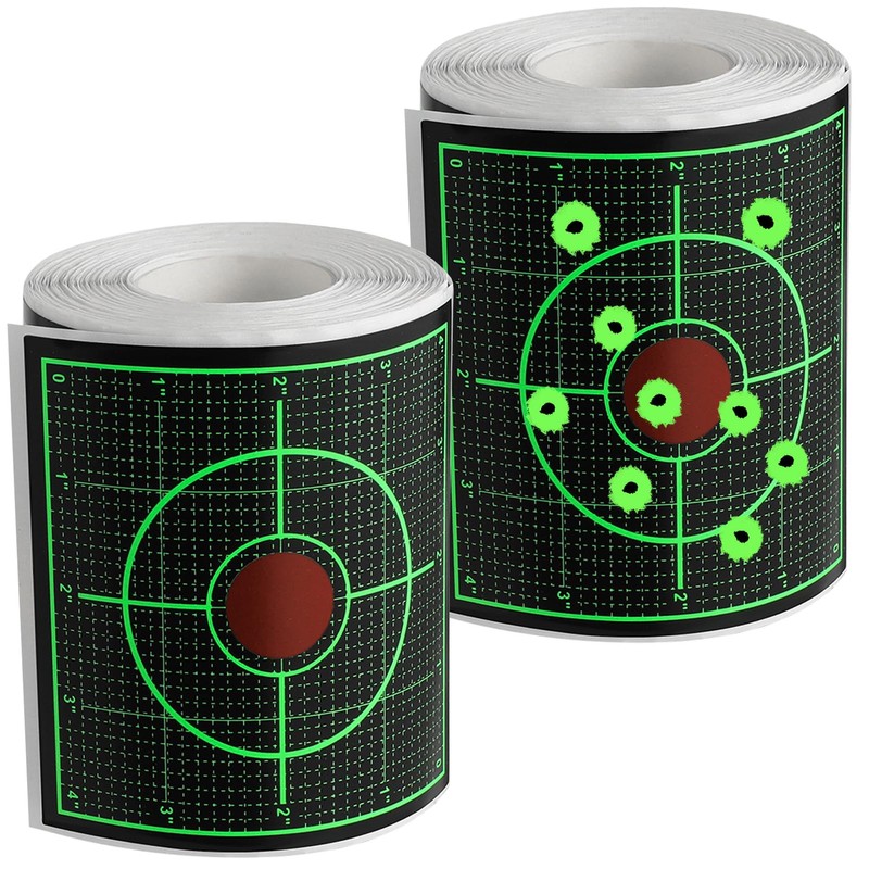 GearOZ Green Sight in Splatter Target Stickers 4" Reactive Paper