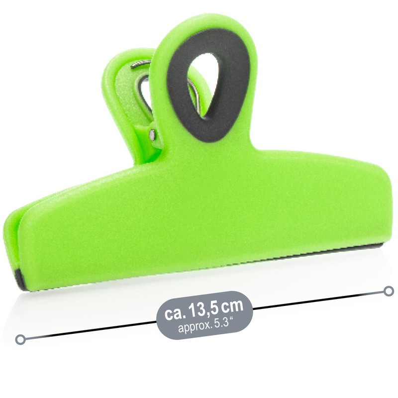 com-four® 6 x Sealing Clips for Bags - Wide Sealing