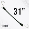 Boxer 31" 10 Pack Rubber Bungee Cords Heavy Duty Outdoor