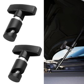 Nowkont Pack-2 Multi-Purpose Car Lifting Rod Support Device, Waterproof Durable Metal Anti-Slip Vehicle Support Rod Retainer, Universal Snap-on Anti-Pinch Automotive Suppor Accessories (Black)