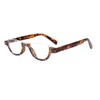 4 Pairs of Colorful Fashion Half Moon Frame Reading Glasses