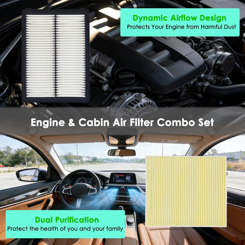 Engine And Cabin Air Filter Combo For Palisade (2020-2025) Replace