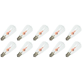 Vickerman 509128 - ST40 Clear Intermediate Screw Base Clear Flicker Flame (10 pack)