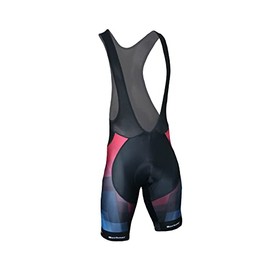 BERKNER - Parker Bib Shorts with Gel Padding Silver Ions Black Red Blue