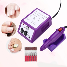 Unbranded Electric Nail Machine File Manicure Pedicure Sanding Drill Kit Purple IPRF