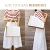 YACEYACE Burlap Travel Bags, Set of 10 White Jute Tote