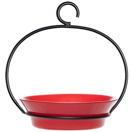 Mosaic Birds Cuban Hanging Bird Bath or Feeder, M337-200-76, 20.3 Ounce Capacity, Ruby Red, 1 Piece