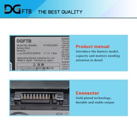 DGFTB CF-VZSU29U CF-VZSU29A CF-VZSU29AS CF-VZSU29R CF-VZSU29ASU CF-VZSU29AU CF-VZSU65U Laptop Battery for Panasonic Toughbook Series CF-29 CF-30 CF-51 CF-52 (11.1V 6600mAh/7800mAh)