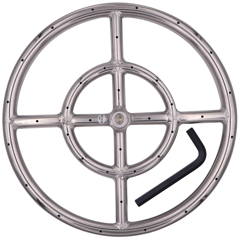METER STAR LP Propane Gas Fire Pit Stainless Steel Burner