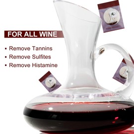 Wine Filters for Histamine and Sulfite, Wine Wand Wine Filters, the Wand Wine Purifier, Wine Wand Sulfite Purifier for Decanter - Reduce and Alleviate Wine Allergies & Sensitivities (Pack of 4）