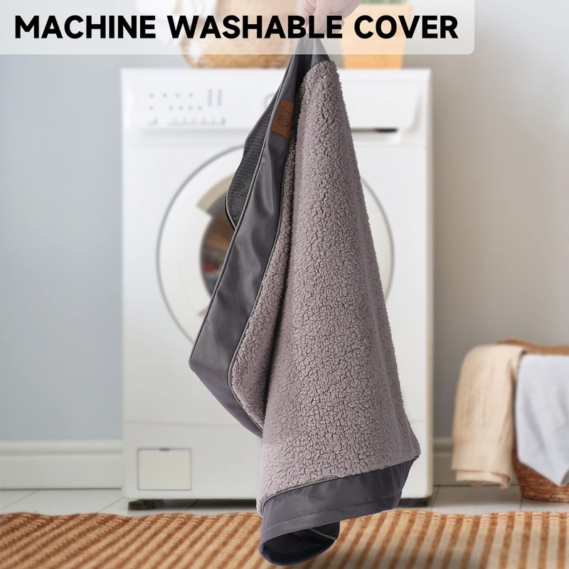 Sunheir Washable Large Dog Bed Covers Soft Plush Replacement, Waterproof