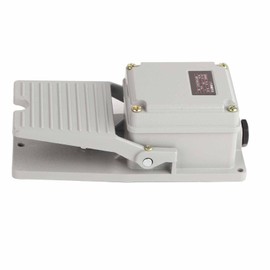 CaCaCook Foot Switch LT3, Aluminium Housing, Silver Contacts, ON-OFF Switch, Floor Mounting, Push Button, 3A/250V, IP44