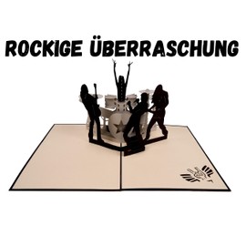 Liebessa 3D Pop Up Card Concert Live Handmade Card for Music Fans Perfect for Birthdays and Special Occasions Unique 3D Effect Includes Envelope for Personal Message