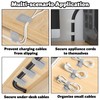 40 PCS Hook and Loop Cable Ties, Self-Adhesive Hook and
