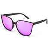 LVIOE Oversized Polarized Sunglasses for Women Trendy Large Cat Eye