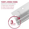 2 Pack RONESS Stainless Steel Hinge, 4'' x 3'', Heavy