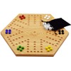 Solid Oak Double Sided Aggravation Marble Board Game Wooden 16