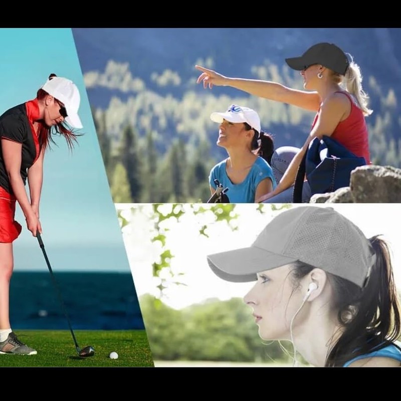 EVD-X Gorra Deportiva Mujer y Hombre para Cabello Largo Actividades