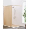 Gold Corner Shower Curtain Rod, [39"-69"] x [55"-85"] Adjustable L