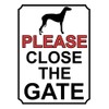 SHAWPRINT PLEASE CLOSE THE GATE DOG THEME METAL SIGN 200MM