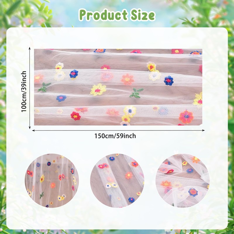 Flowers Table Runner, Table Runner with Daisies, Table Runner Spring