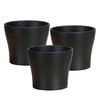 Scheurich Set of 3 Classic Anthrazit Ceramic Plant Pots –