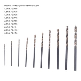 HSS Drill Bit Set Mini Spiral Drilling Carving Hole Wood Drill Sets Small Drill Woodworking Tools 0.8 mm - 3.0 mm Carbide Drill Bit