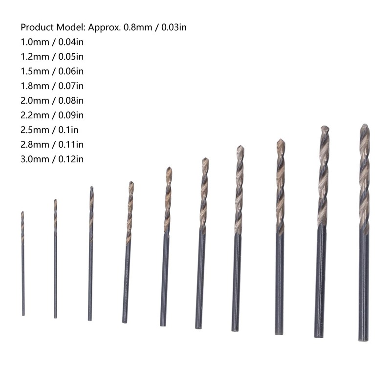 HSS Drill Bit Set Mini Spiral Drilling Carving Hole Wood