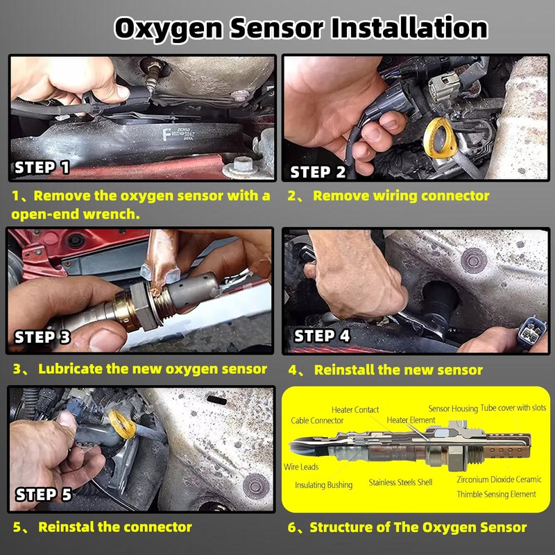 A-tnewb 4PCS Oxygen O2 Sensor 4PCS Fit for 2011-2014 Ford