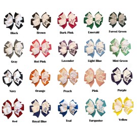 Toddler Monogram Hair Bow (20 Colors)