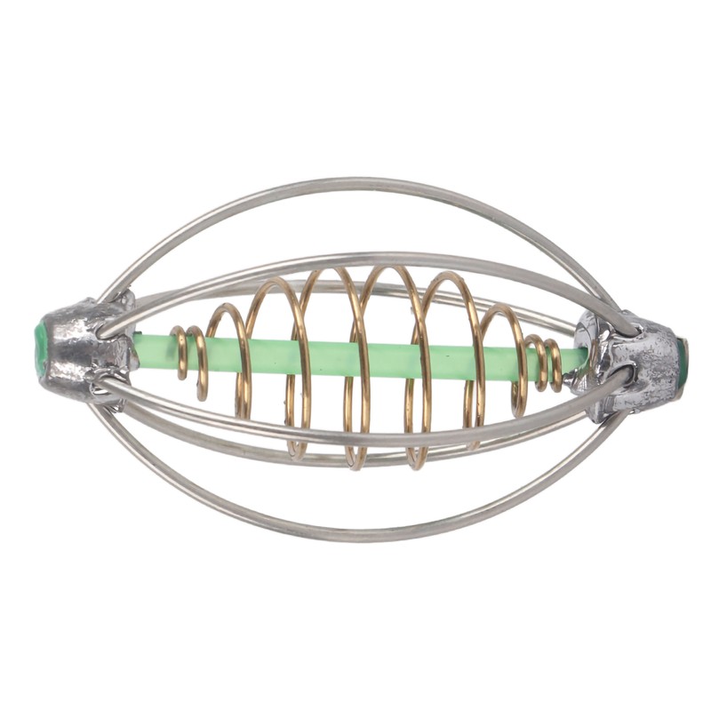 10PCS Stainless Steel Spring Fishing Feeder Bait Cage Holder Tackle