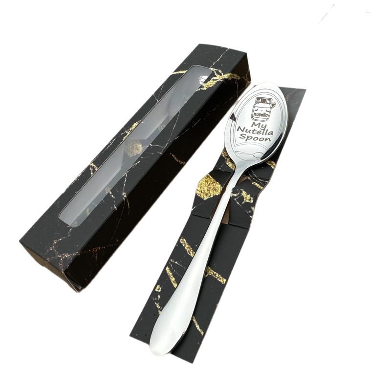 My Nutella Spoon + Gift Box, Laser Engraved Customised Gift,