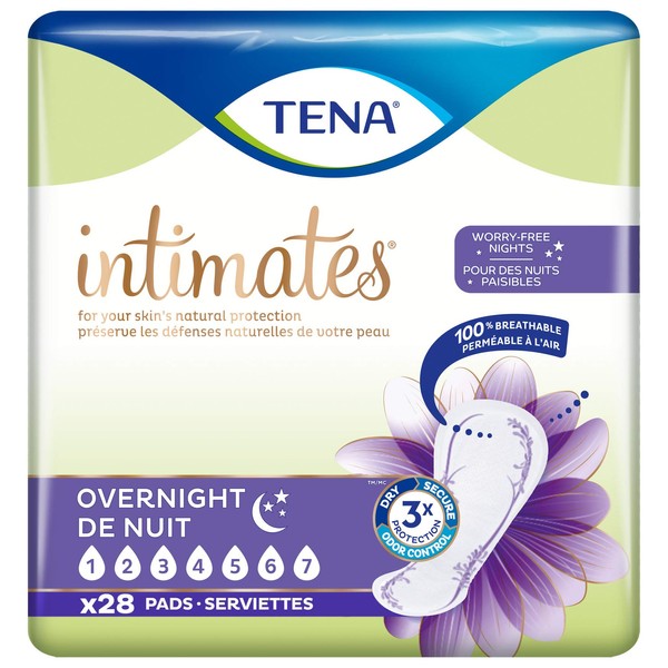 TENA Overnight Ultimate Full Coverage Overnight Pads - 3 pks of 28 ct