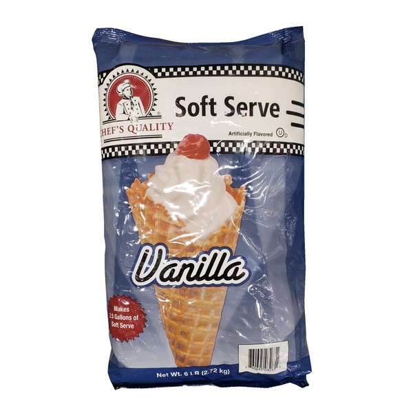 Chef's Quality Soft Serve Mixbag, Vanilla Ice Cream Mix, 6 Lb