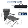 apollo walker Reclining Beach Chair, Adjustable 90-135° Backrest Camping Lounge