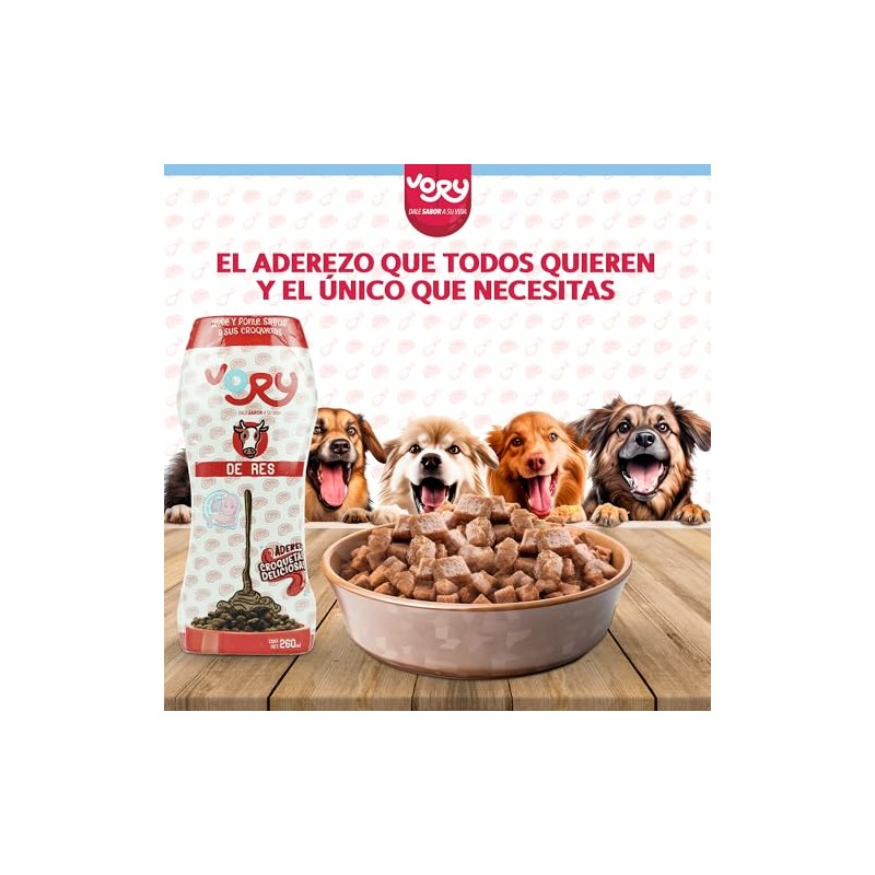 VORY Aderezo para Croquetas de Perro - Vitaminas y Probióticos