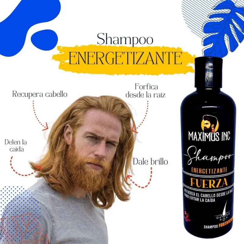 Shampoo Anticaída Hombre Fuerza Crecimiento Hombre 500ml mx