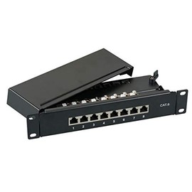 EFB-Elektronik Mini Patch Panel STP 8xRJ45 Cat.6, 10 Inches