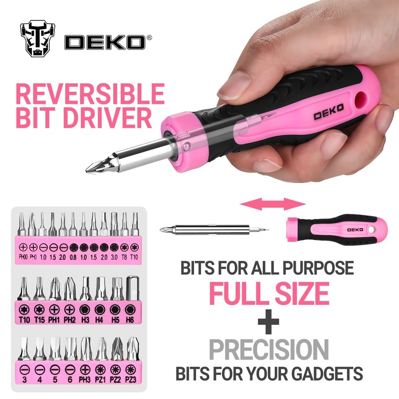 DEKOPRO Tool Set for Women: Pink Tool Set for Home