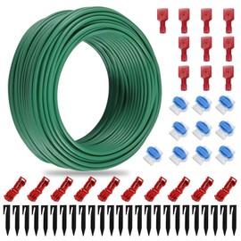 ASOFTY 25M Begrenzungskabel Mähroboter mit 25 Erdnägel, 10 Kabelverbinder und 10 Anschlussklemmen, Ø2,7mm Universal Begrenzungskabel für Mähroboter, Rasenmäher Draht, Rasenroboter Zubehör