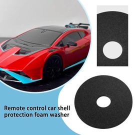 SING F LTD 20pcs Foam RC Body Washers FAST104 Suitable for Most RC Model Cars Truck Buggy Body Shell Replacement RC Car Parts Black 16x4x1.5mm