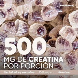 Gomitas de Creatina Monohidratada sabor uva | 180 gomitas | Con L-tirosina, Potasio, Calcio, Magnesio y zinc | Suplemento Alimenticio Vegano, Sin Azúc