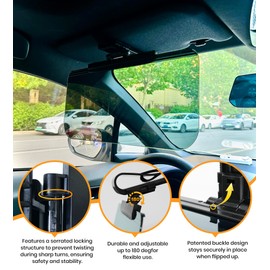 KWANCHOO Sun Visor Extender for Cars– Anti-Glare Car Sun Visor Blocker – Adjustable Car Visor Extender Sun Blocker – Universal Sunvisor for Cars – Front Windshield Visor Extender