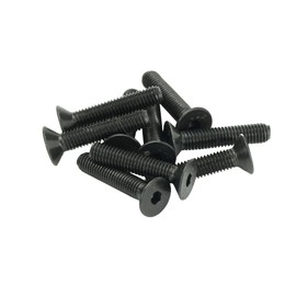 M5 (5mm x 25mm Inc Head) Hex Socket Countersunk Machine Screws - Black High Tensile Grade 10.9 (Pack of 20)