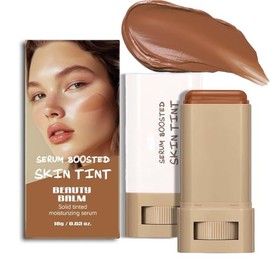 Base Maquillaje Barra Sérum Hidratante Color Contorno Facial Mujer Acabado Natural Cobertura Modulable Media Completa